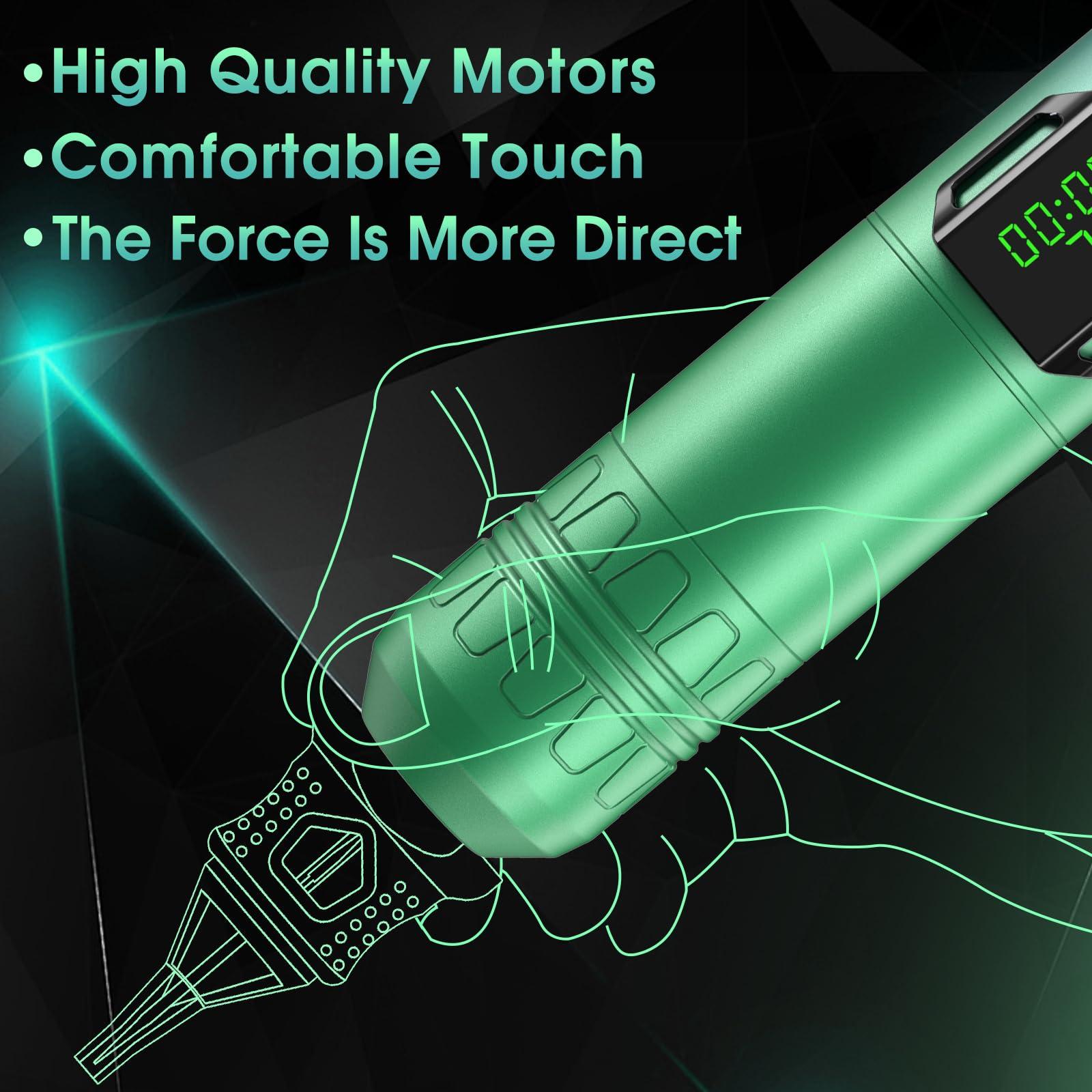 INKin INKin Tattoo Kit, Professional Tattoo Machine with 2 Replaceble Power 1800mAH, CL2 Wireless Tattoo Gun LED Display and 4.0MM Stroke Lengh Tattoo Pen for Tattoo Artists