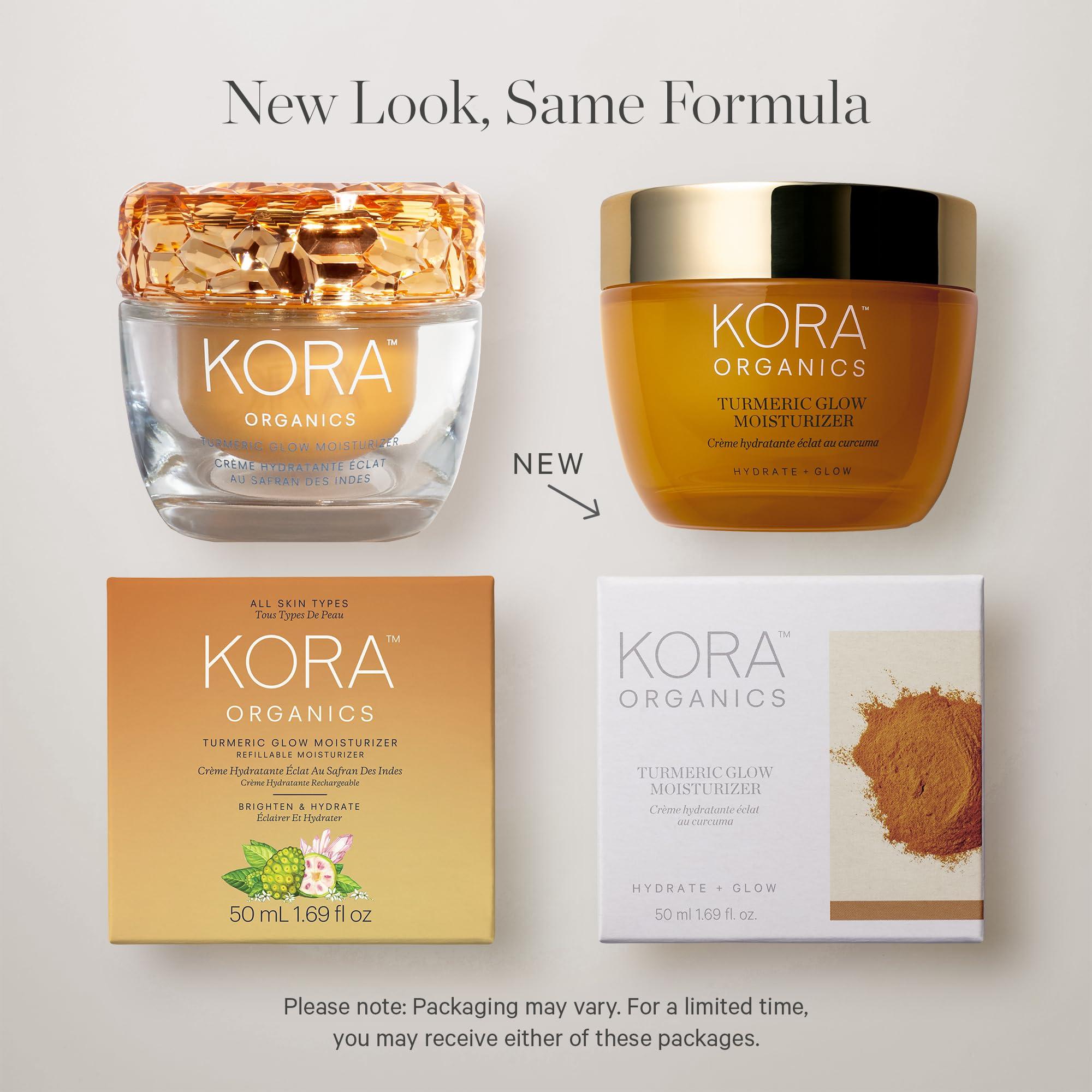 KORA Organics KORA Organics Turmeric Glow Facial Moisturizer, Hydrating Face Cream to Soften & Plump Skin, For Oily and Combination Skin, Certified Organic & Cruelty-Free, 1.69 Fl Oz