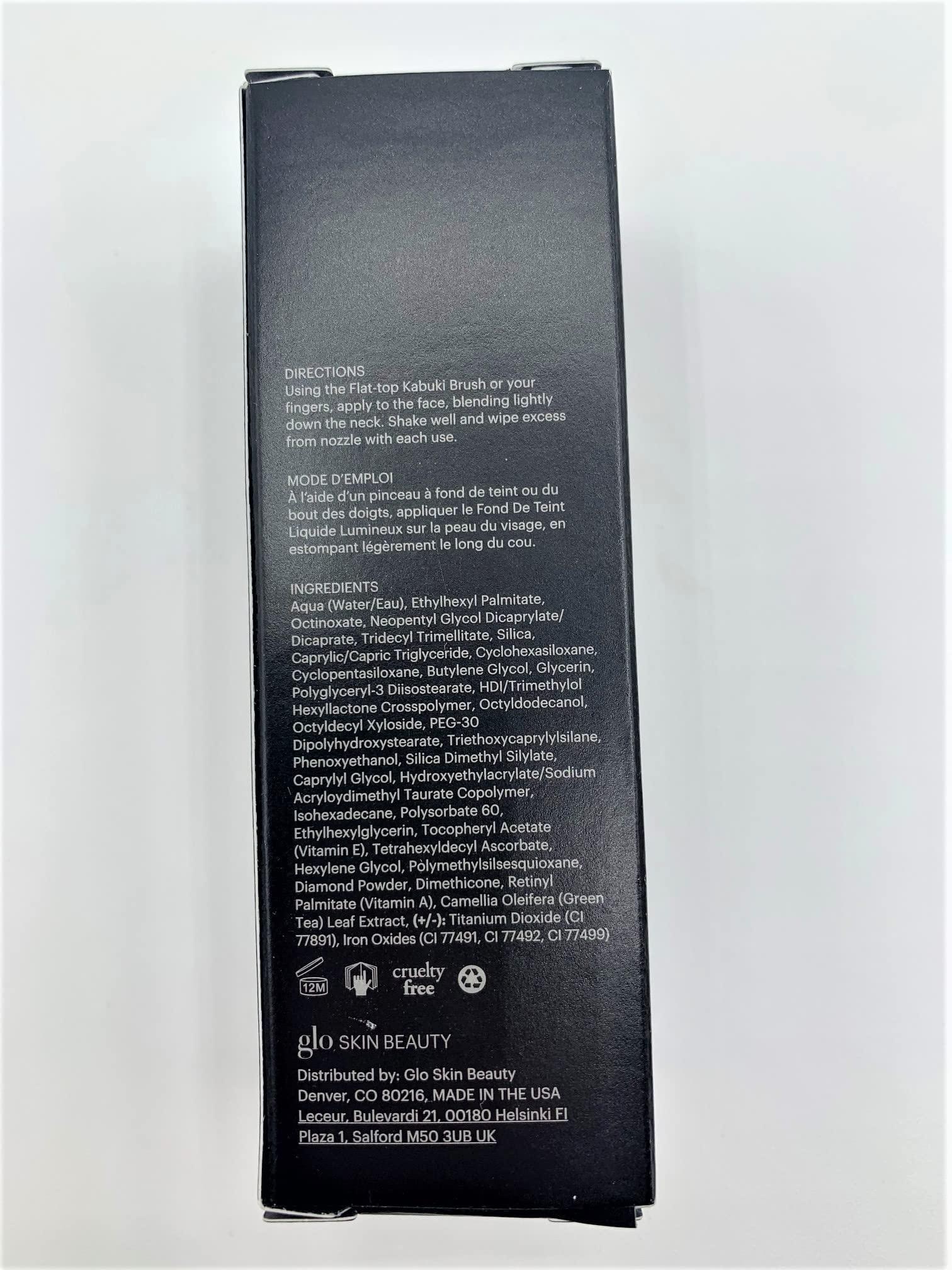 Glo Skin Beauty Glo Skin Beauty Luminous Liquid Mineral Foundation Makeup with SPF 18 (Tahini) - Improves Uneven Skin Tone, Smooths & Corrects Imperfections, Sheer to Medium Coverage, Dewy Finish