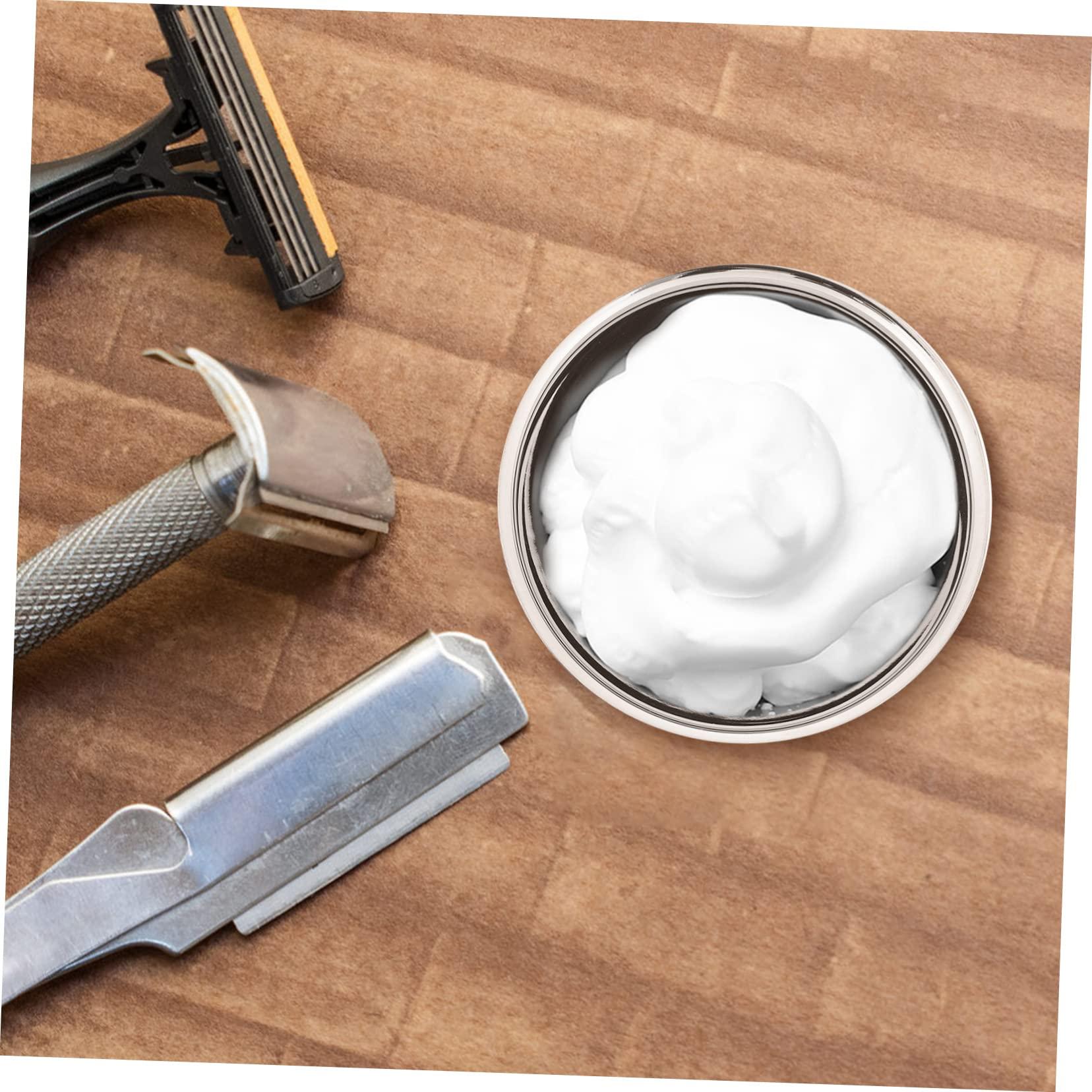 Ipetboom Ipetboom Whipping Bowl Foaming Soap Shaving Soap Travel Shaving Cream Face Lotion Shave Cream Soap for Men Foam Soap Grooming Shaving Bowl Beard Shaving Mug Silver Stainless Steel