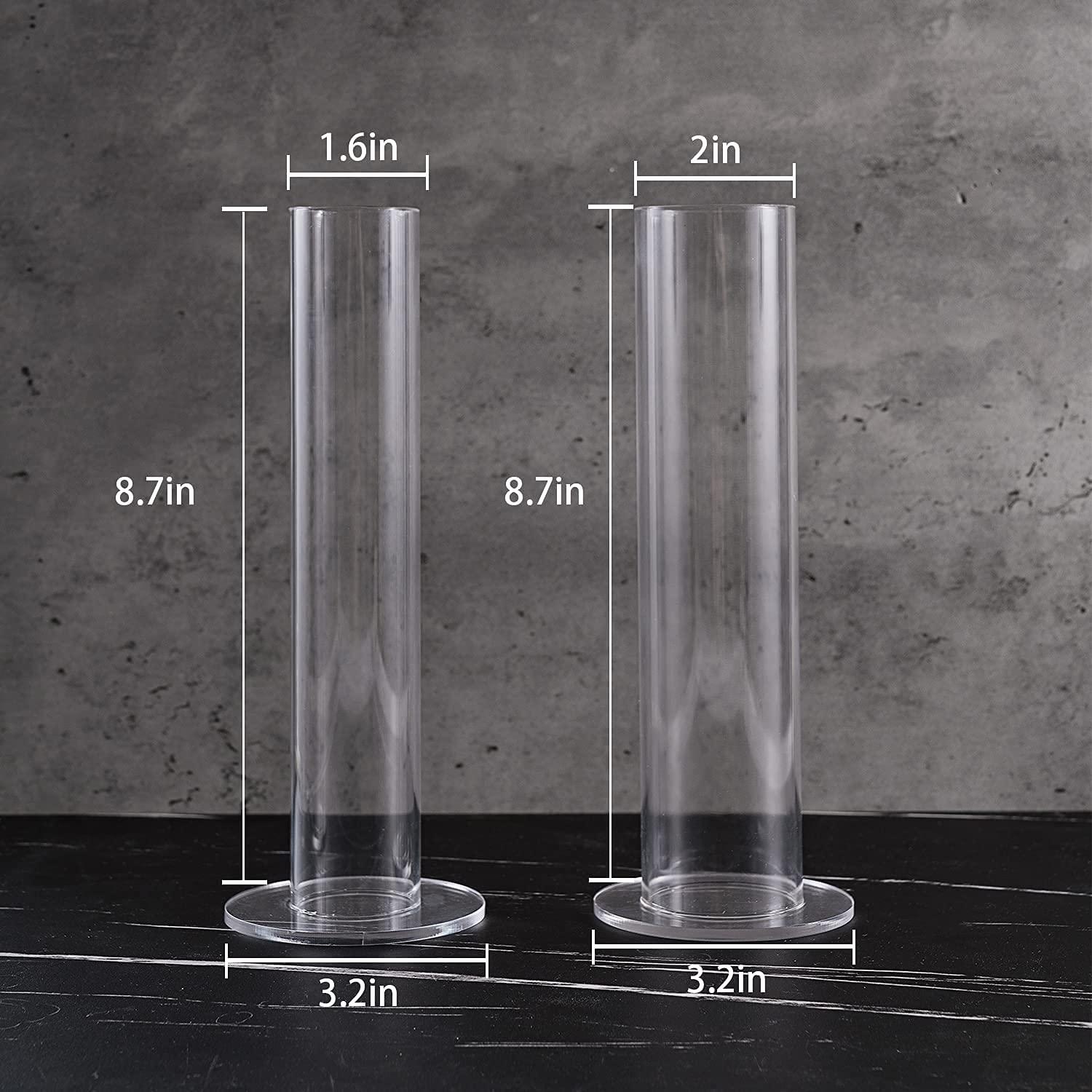 Coward Coward 2 Pcs/Set Clear Acrylic Scrunchie Holder Hair Band Organizer Hair Ties Display Stand for Girls Women (Acrylic 8.6 inch Tall)