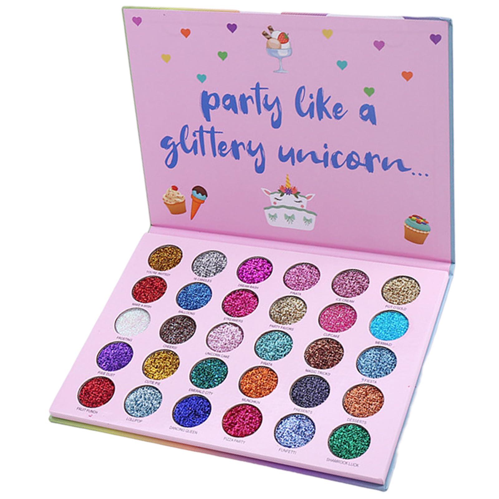Abelyn Abelyn Long Lasting Glitter Eyeshadow Palette Makeup 30 Colors High Pigment Shining Shimmer Eye Pressed Powder Cosmetics Beauty Party