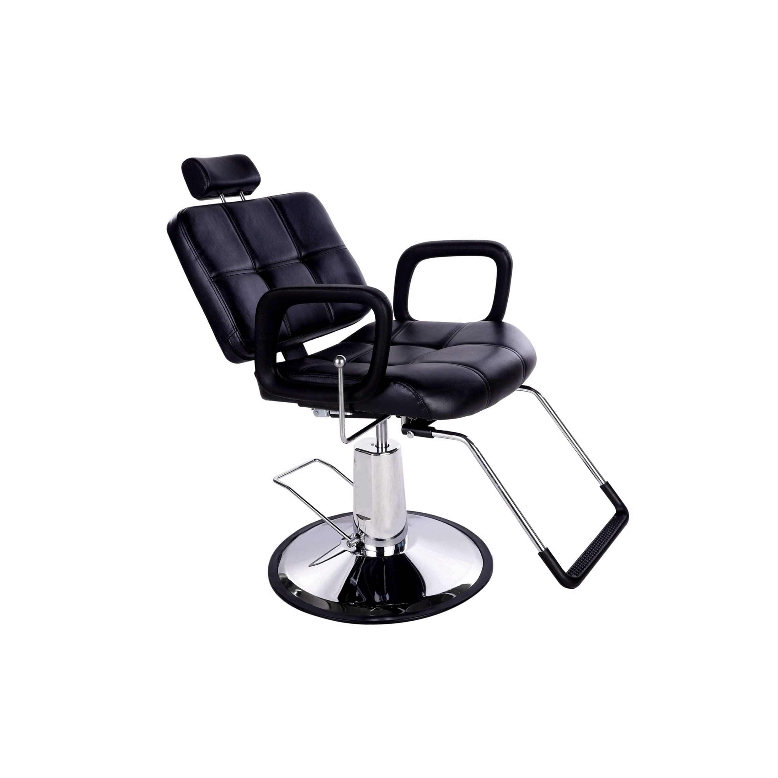 NinthAvenue Basics Beautystyle Reclining Barber Chair with Headrest Hydraulic Recline Salon Chair for Hair Stylist