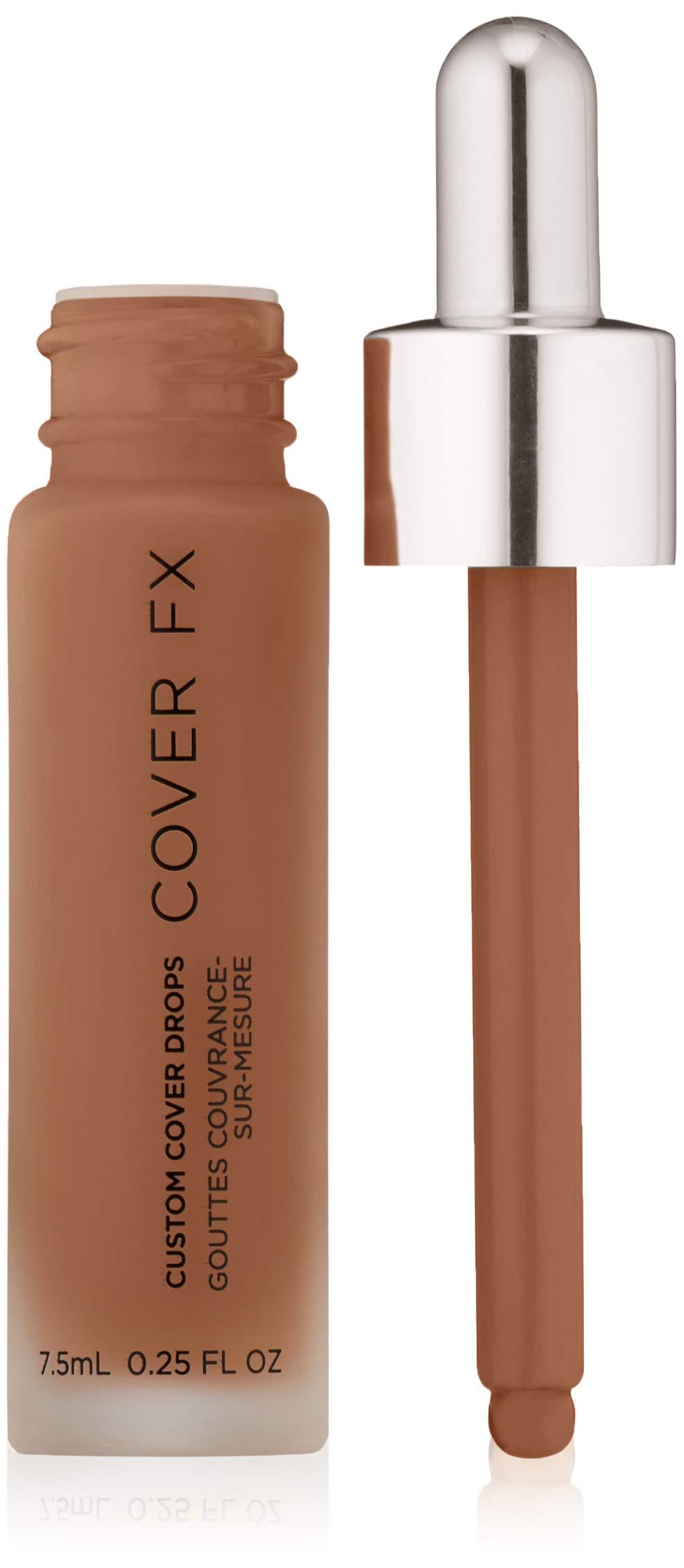 Cover FX COVER FX Custom Cover Drops, Multi-Use Shade-Adjusting Liquid Foundation and Concealer Makeup, Vegan & Cruelty-Free Lightweight Skin Enhancer, 0.25 Fl Oz, N Deep 4