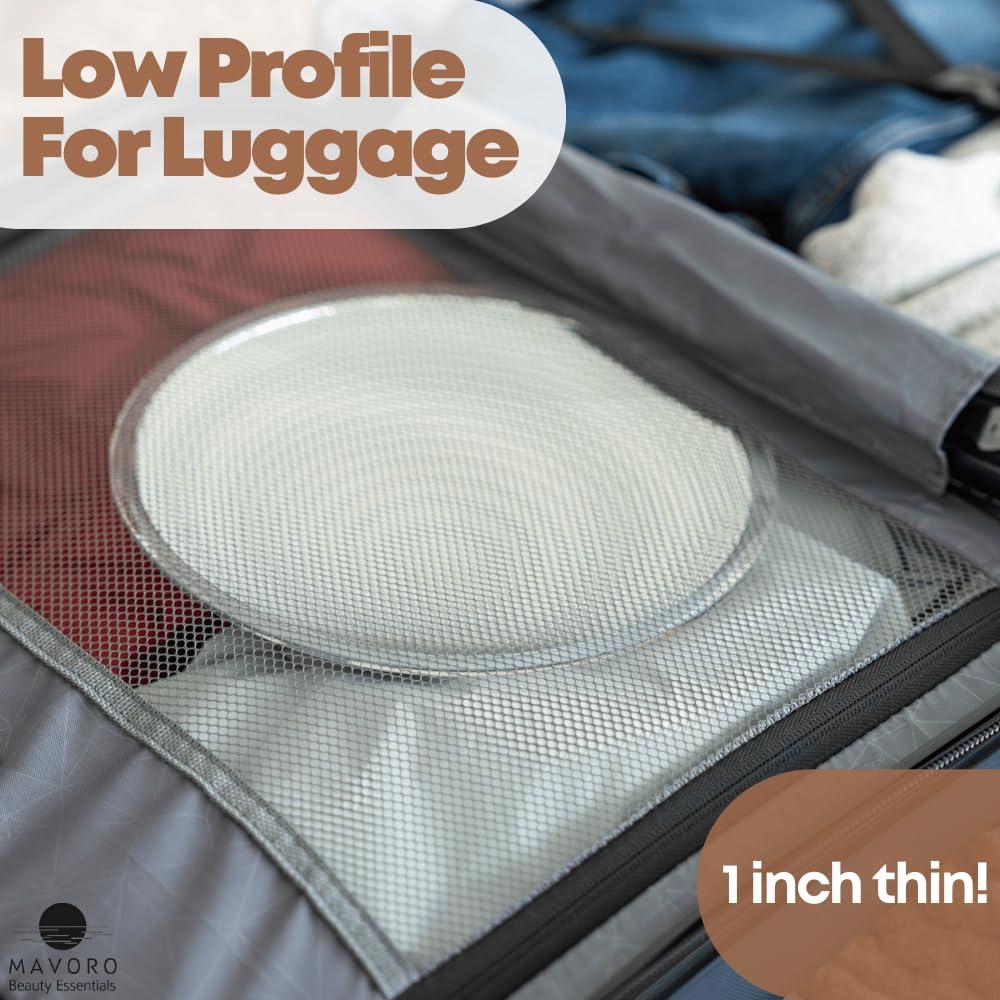 Mavoro Magnifying Mirror with 3 Suction Cups 9 Inch (5X Magnification)