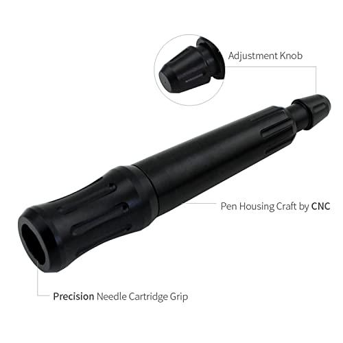 Denergy Denergy Tattoo Hand Poke a Stick Alloy Tattoo Cartridge Poke Pen Tool Beginner Diy Home Tattoo Supply (Black)