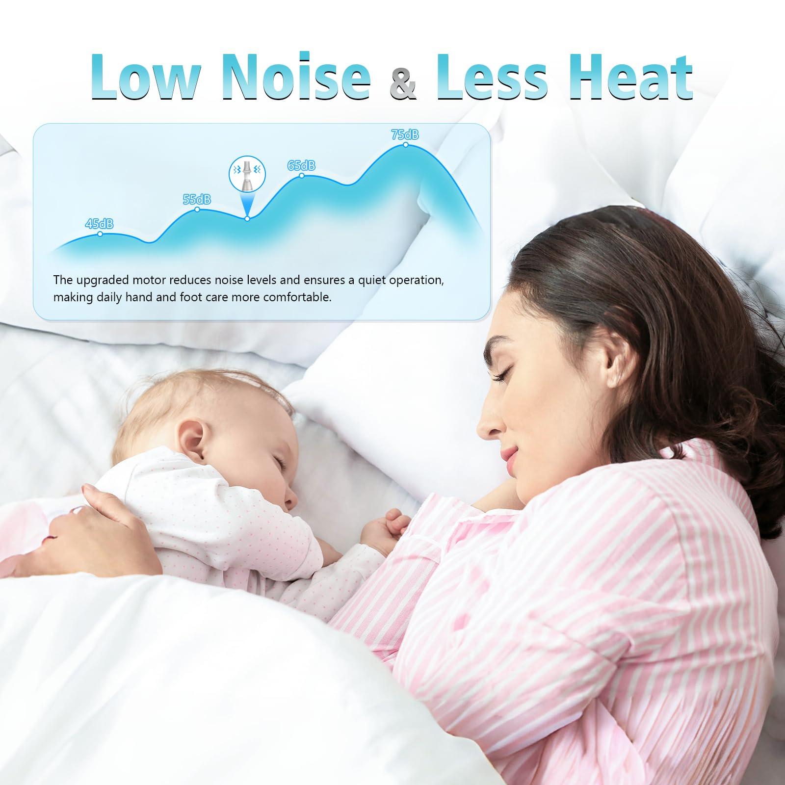 BEAUTURAL BEAUTURAL Professional Nail Drill Kit, Electric Nail File Set Machine with 10 Attachments & 20 Sanding Bands, Efile Manicure Pedicure Tools With Storage Case, LED light [Not Rechargeable and Cordless]