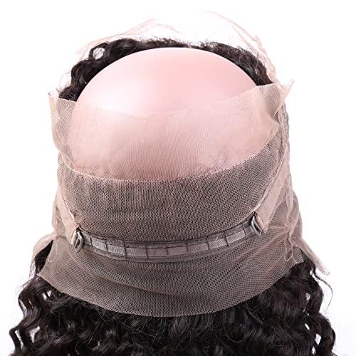 sent hair Sent Hair 360 Lace Frontal Closure with Baby Hair Ear to Ear Free Part Brazilian Virgin Human Hair Curly Wave Human Hair Frontal for Black Women