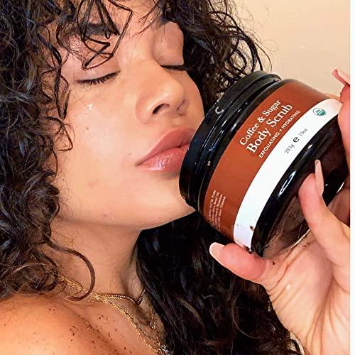 Beauty by Earth Organic Coffee Body Scrub - Coffee Scrub & Sugar Scrub Body Polish, Exfoliating Body Scrub Exfoliator & Foot Scrub, Body Exfoliator, Body Scrubs for Women Exfoliation, Sugar Scrubs for Women & Men