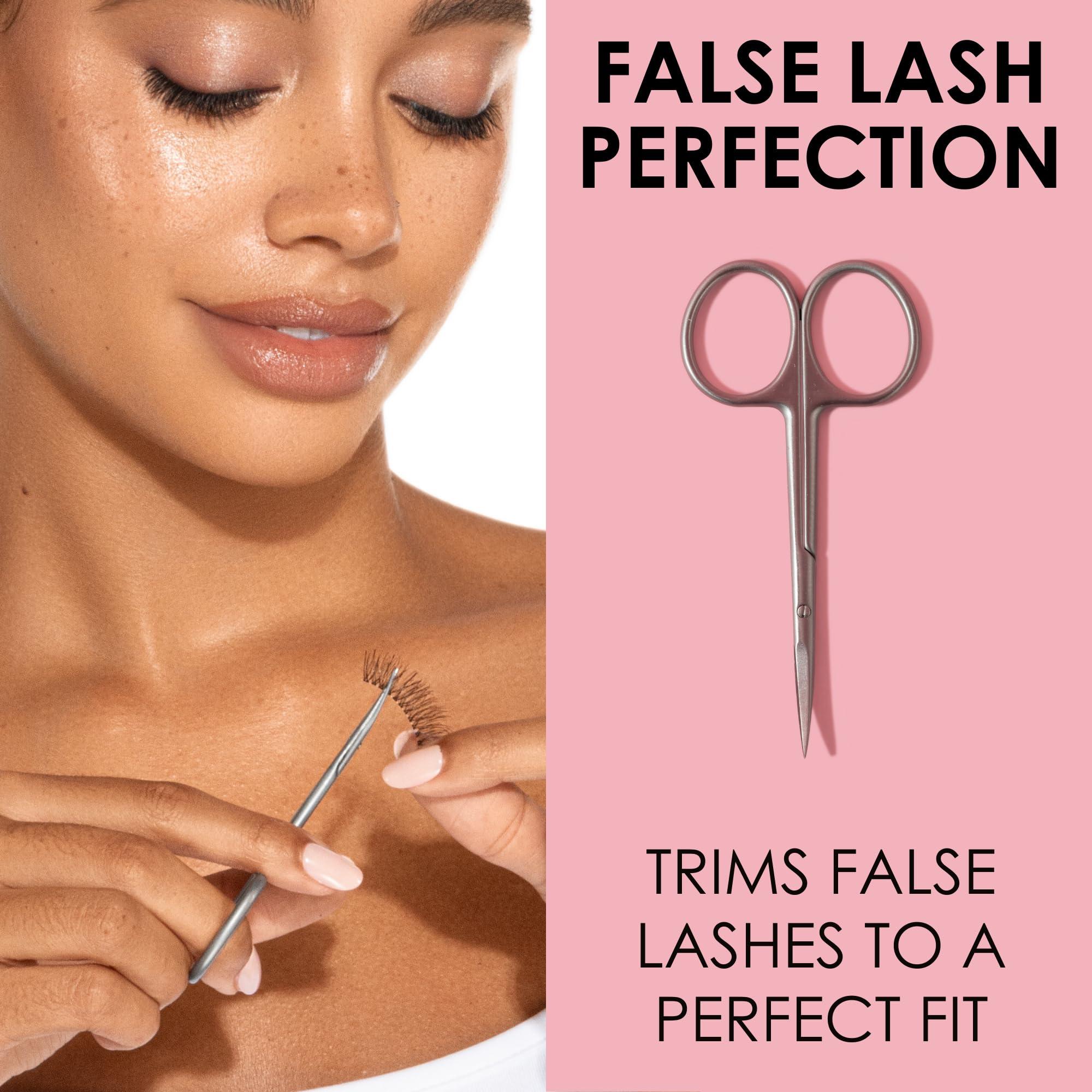 JAPONESQUE JAPONESQUE Beauty Scissors for Trimming Facial Hair, Brow and Nail Care with Ultra-Sharp, Salon-Quality, Stainless Steel Blades, Curved for Safety and Precision