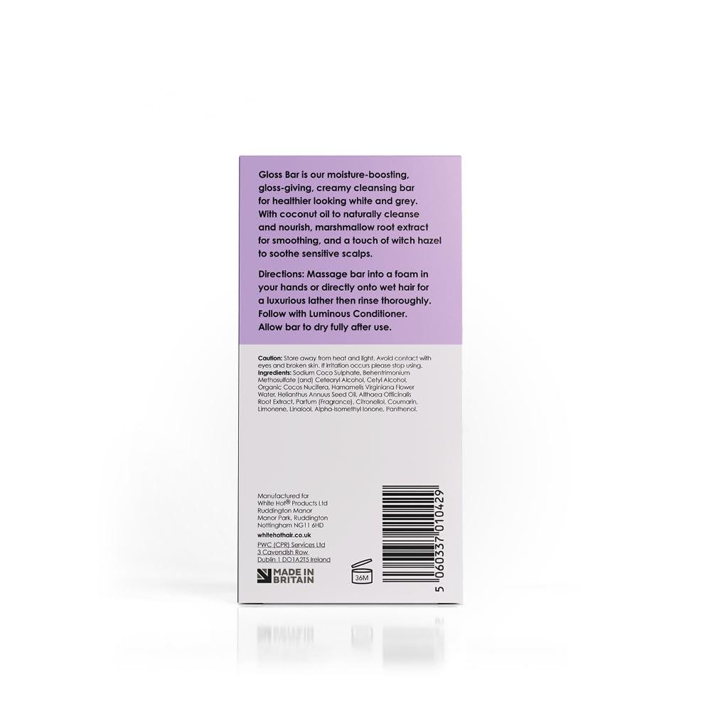 White Hot White Hot Gloss Bar Shampoo Solid Shampoo Bar (2 x shampoo bars) 60g Bright Shine and Silky Soft Silver White