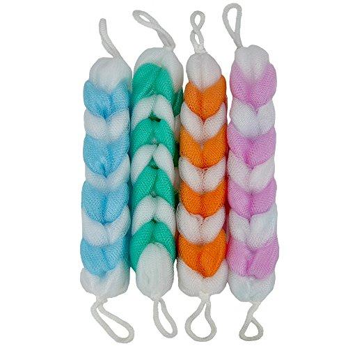 Eslite Eslite Exfoliating Loofah Back Scrubber for Shower,Wonderful Colors(4- Counts)