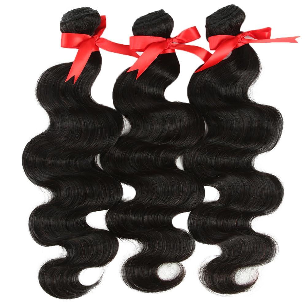 Youllyuu 30 Inch Human Hair Bundles For Women Body Wave Hair Extensions Natural Brazilian Single Bundles NATURAL 14 16 18 20#8A