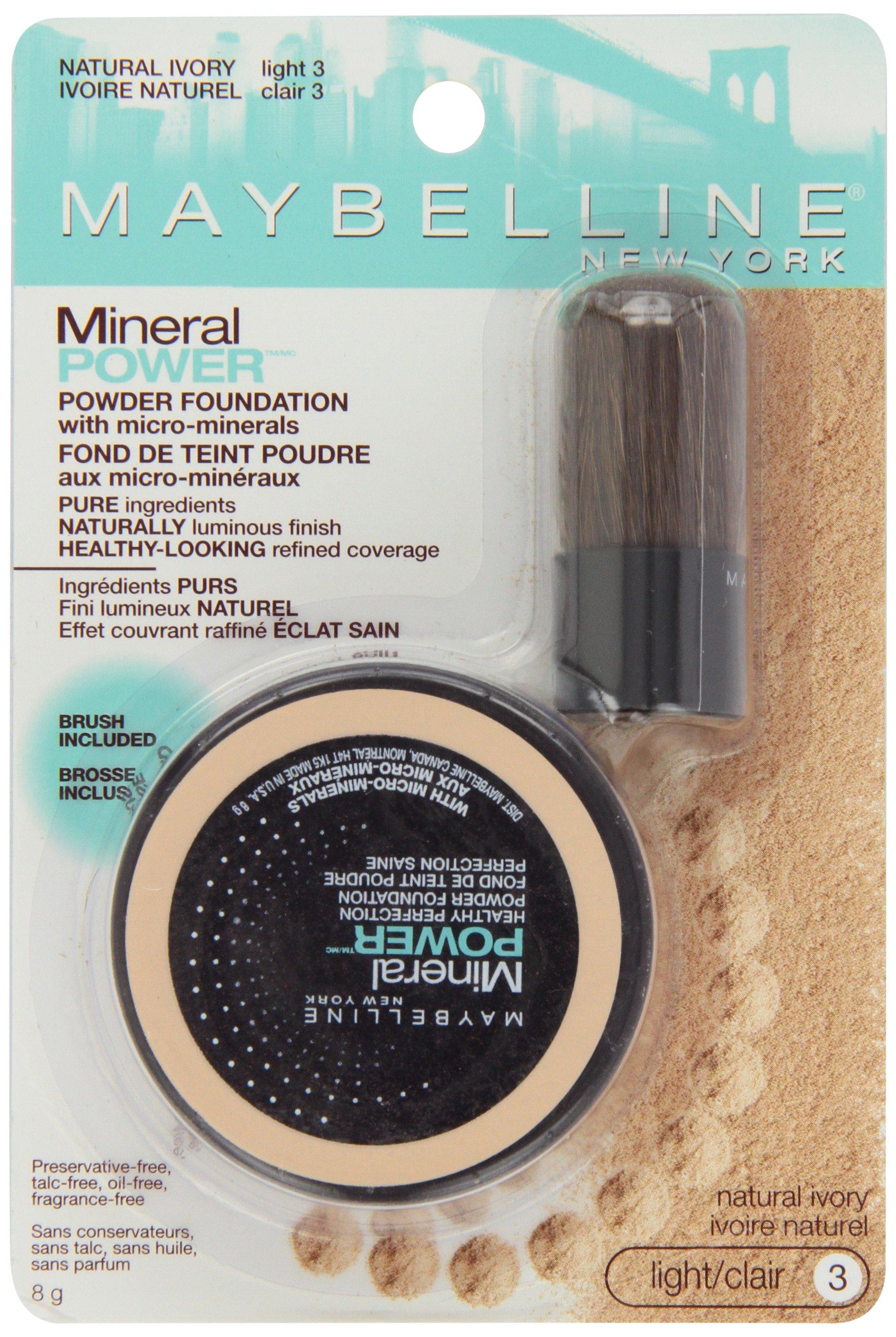 Maybelline New York Maybelline New York Mineral Power Powder Foundation, Natural Ivory, 0.28 Ounce