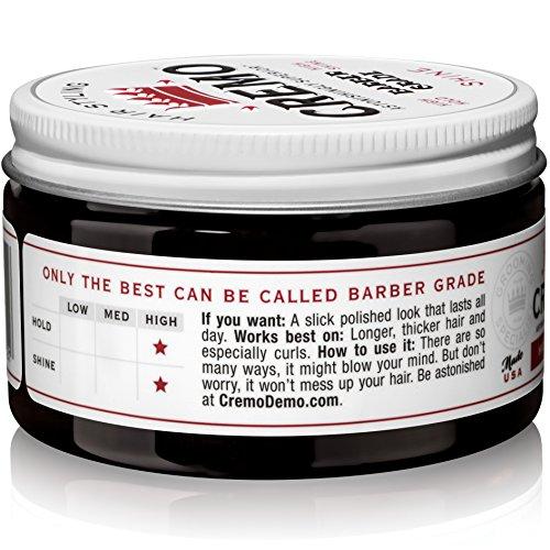 Cremo Cremo Premium Barber Grade Hair Styling Thickening Paste, High Hold, Low Shine, 4 Oz & Premium Barber Grade Hair Styling Shine Pomade, High Hold & Shine, 4 Oz