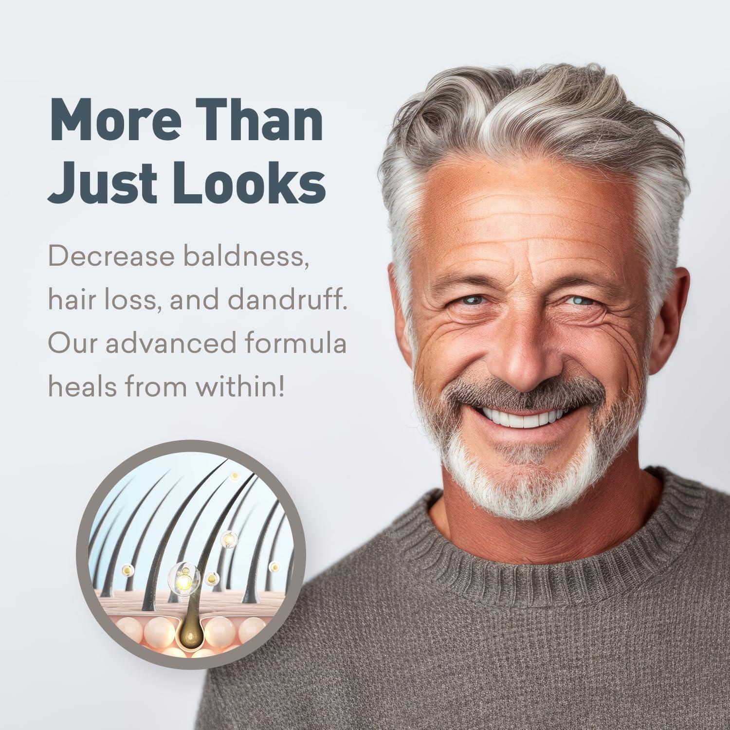 Just Nutritive Just Nutritive Men\'s Gray Hair Shampoo | Remove Yellowing or Brassy Tones with No Sulfates | Natural Ingredients | Gray Hair Treatment | 8 oz.