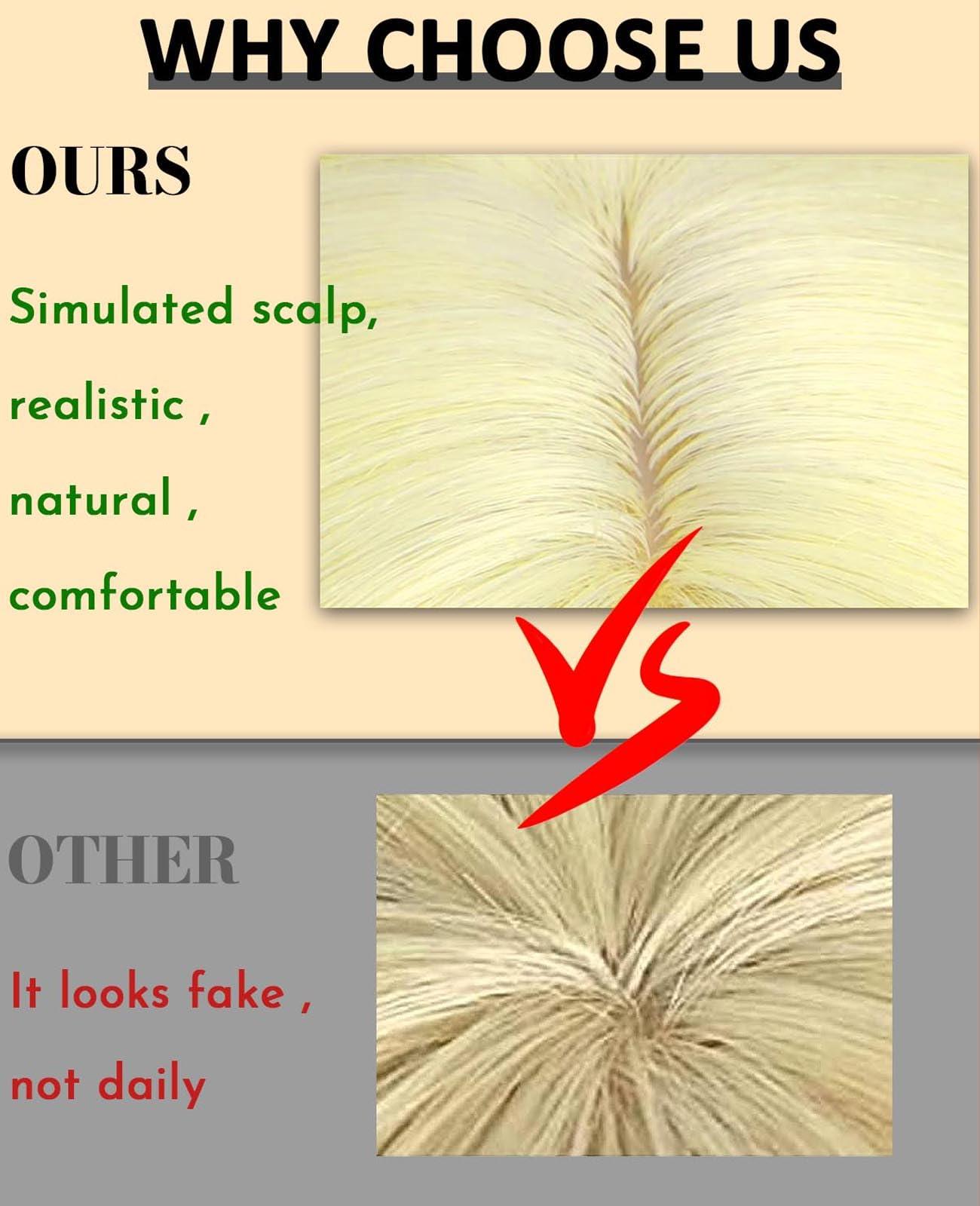 MeaYOO MeaYOO Long Blonde Wavy Wig with Bangs for Women, 26 Inch Long Blonde Curly Wavy Synthetic Wigs, Natural Looking Heat Resistant Wigs for Daily Party Use, Long Blonde Wavy Cosplay Wig, Halloween Wig