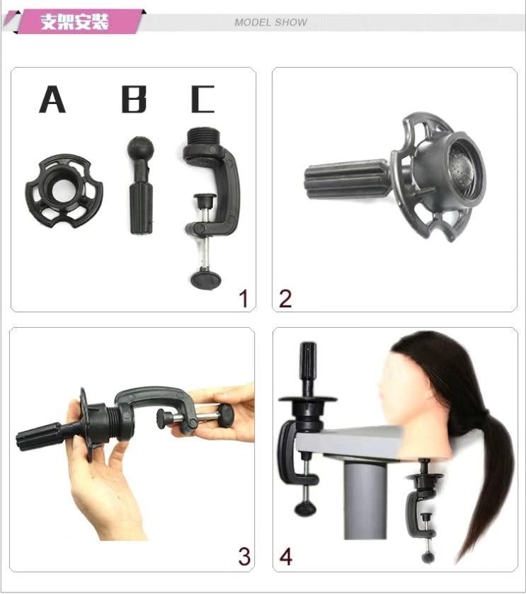 YANZIJF Mannequin Head Human Hair 16\", Manikin Head with 100% Human Hair,Cosmetology Mannequin Head practice kit Doll head hair styling,for Braiding Hairdresser Practice Styling (16inch)