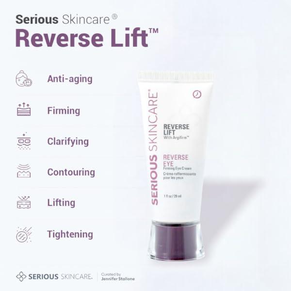Serious Skincare Serious Skincare - Reverse Lift Eye Cream Moisturizer with Peptides - Skin Firming Wrinkle Formula - Temporarily Lift & Firm Eye Lids and Eye Area Women, Men - 1 Fl. Oz.