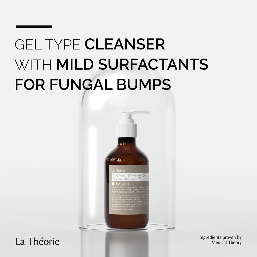 La Theorie La Theorie Cleanser Clearing Gel for troubled skin with fungal and small bumps (Fatty acid Free, 7.10 Fl Oz)