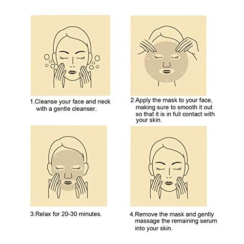 NIYET NIYET 24K Gold Gel Collagen Crystal Facial Masks (6 Pack), Anti-Aging, Puffiness, Wrinkle Reduction, Moisturizing, Deep Tissue Rejuvenation, and Skin Hydration