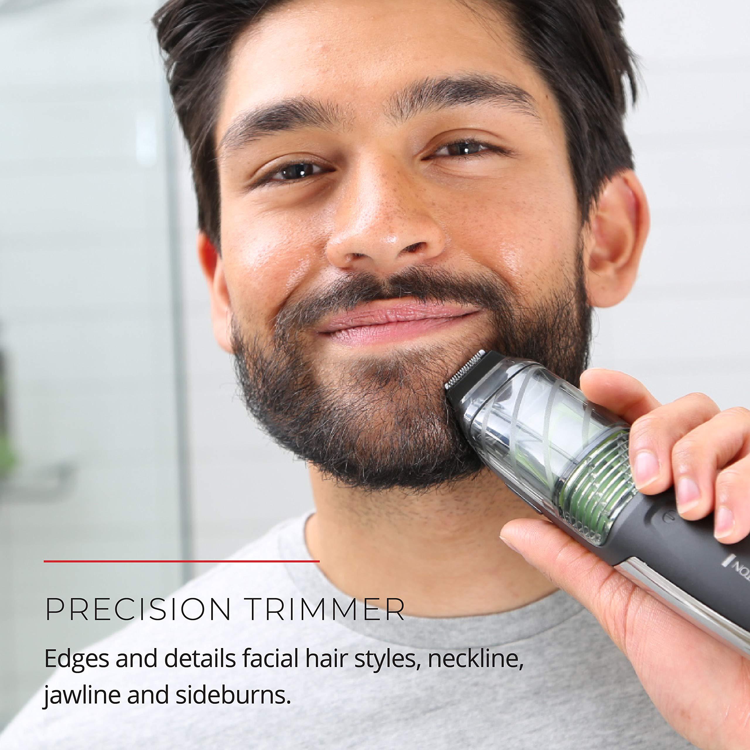 Remington Remington Vacuum Beard Trimmer,13 Length and Style Settings with Adjustable Length Comb (2-18mm),Vacuum Trimmer for Beard, Mustache, and Stubble, Rechargeable Lithium Power, Washable, Removable Blades
