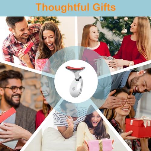 ayattecy Facial and Neck Device with Vibration, 7 Color Led Face and Neck Beauty Device for Home Use, Multifunctional Facial Skin Care Tools, Neck Face Lifting Device