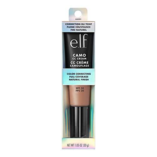 e.l.f. e.l.f. Camo CC Cream, Color Correcting Medium-To-Full Coverage Foundation with SPF 30, Tan 425 N, 1.05 Oz (30g) (Pack of 2)