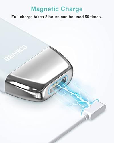 EZBASICS EZBASICS Facial Cleansing Brush face Scrubber Waterproof Face Scrub Brush for Men & Women Rechargeable Face Brushes for Facial Electric Silicone Face Scrubber Cleanser Brush 1 Pack+3 Modes Light Grey