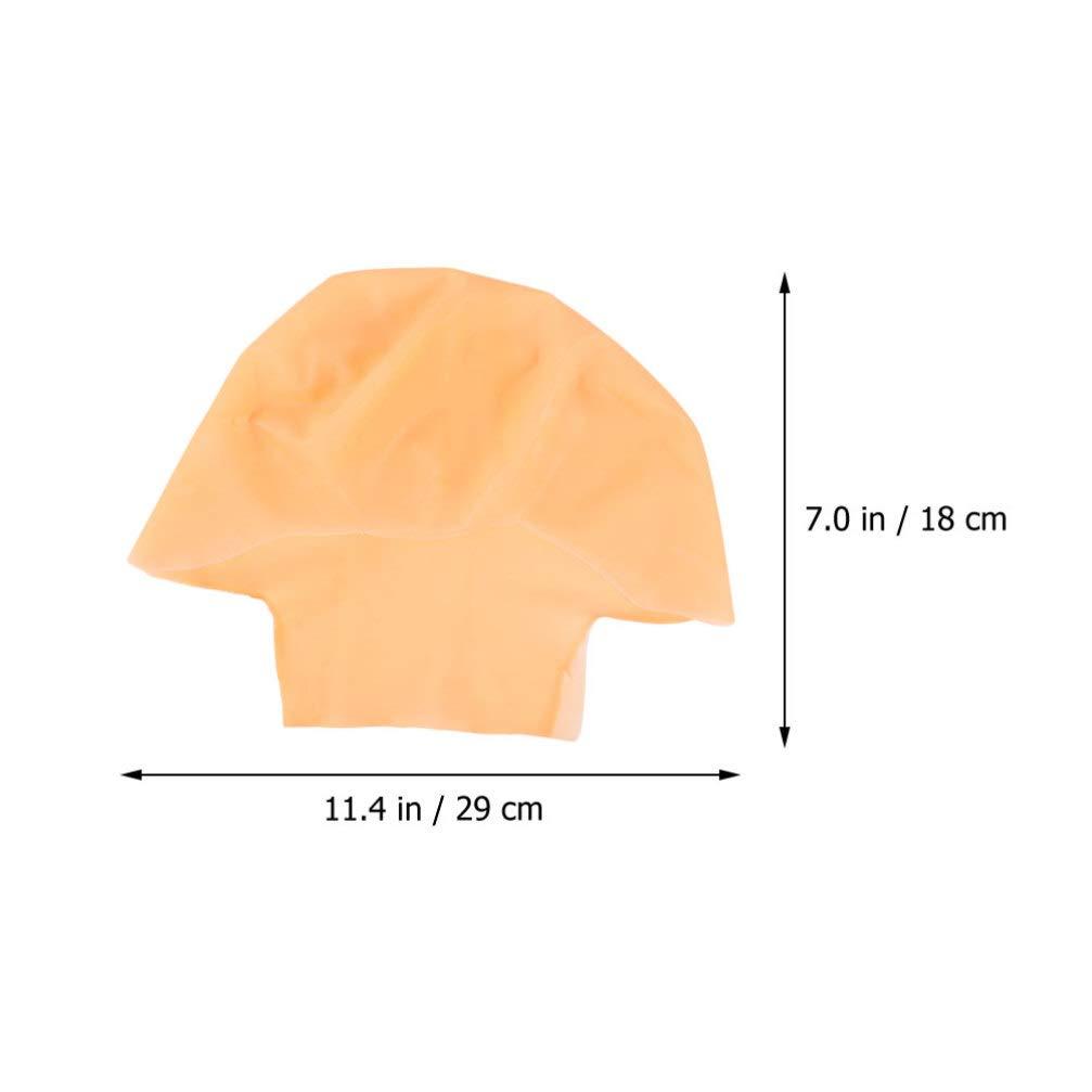minkissy 2pcs Bald Wig Cap Makeup Latex Bald Caps Unisex Bald Head Wig Cap for Adults Makeup Costume Theme Party Accessory
