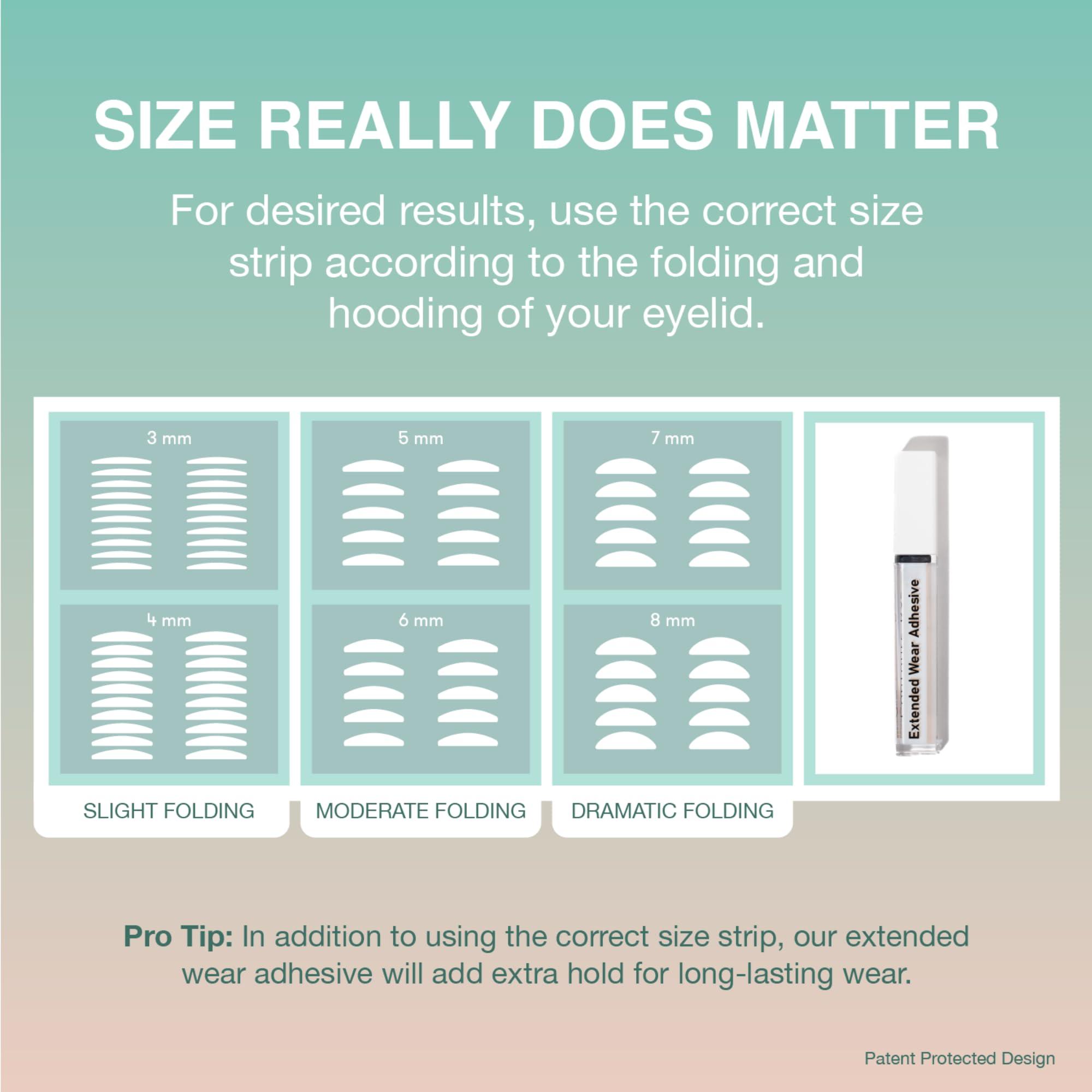 Contours RX Contours Rx Lids By Design - Non-Surgical & Transparent Eyelid Lift Strips - For a More Youthful-Looking Appearance, Reshape and Define with Eyelid Tape for Hooded Eyes (8mm) 80ct