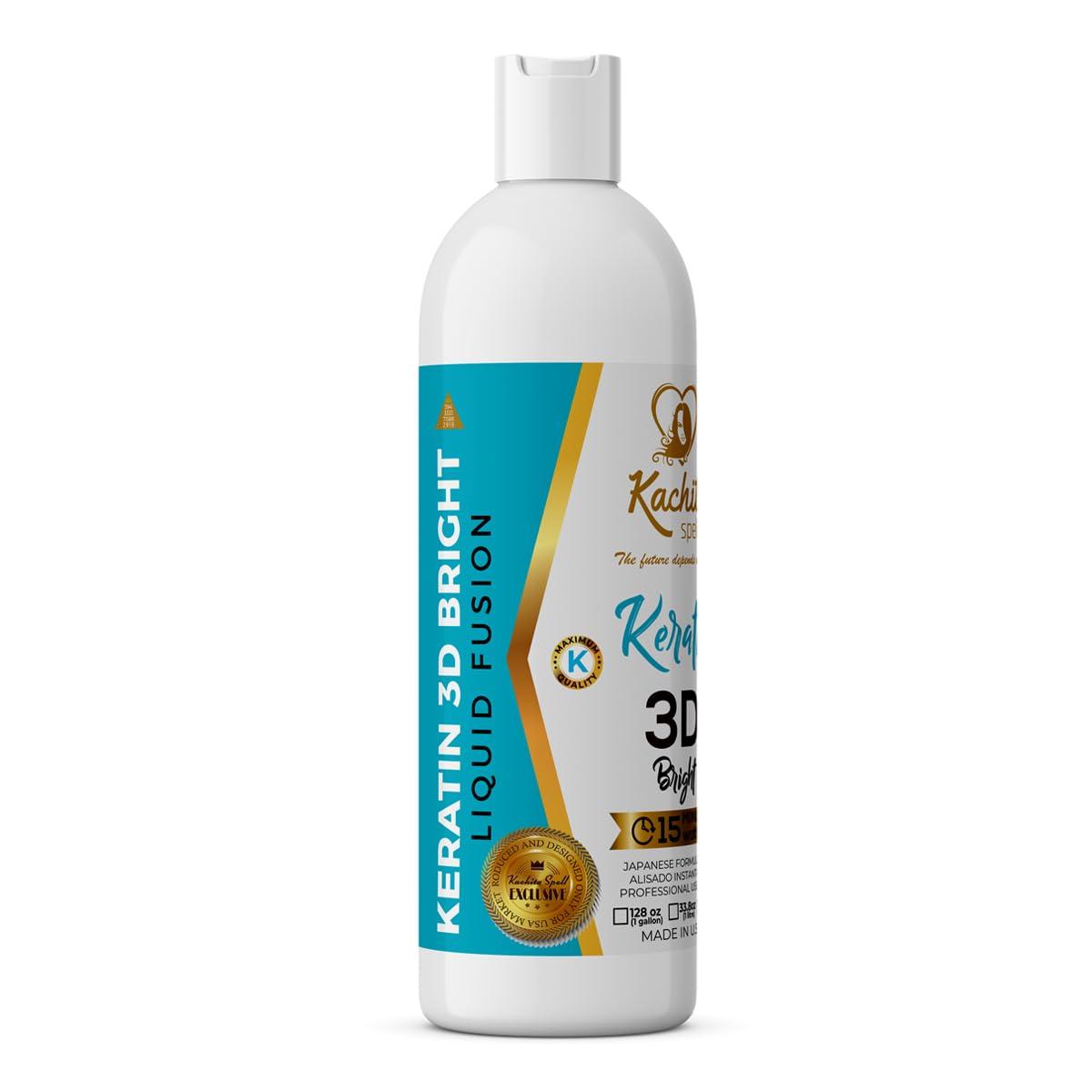 Kachita Spell Kachita Spell Brazilian 3D Chocolate Keratin Hair Treatment Kit - Instantly Straightens, Smooths, Repairs, Conditions, and Strengthens Hair. Made in USA, Professional Results