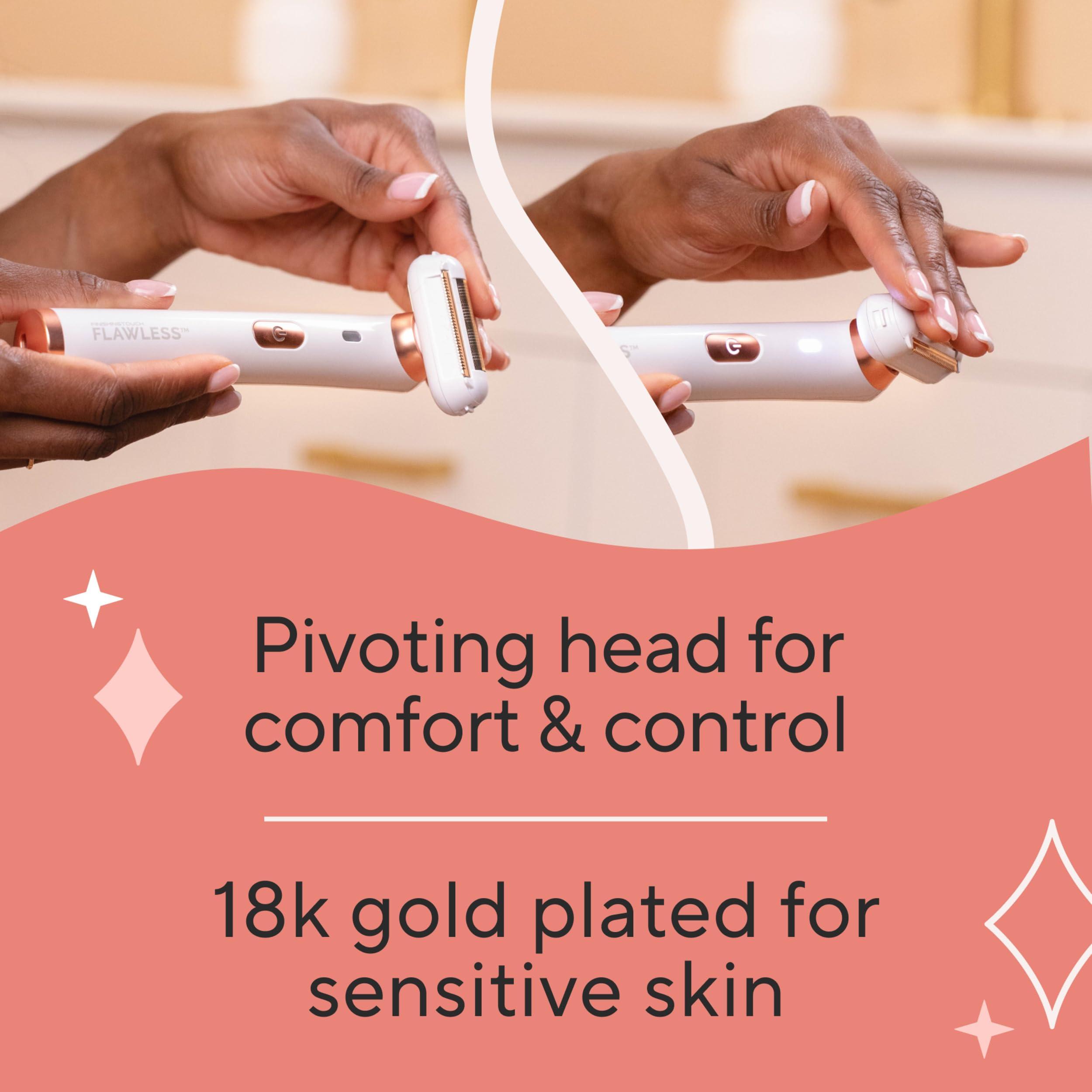 Finishing Touch Flawless Finishing Touch Flawless Legs, Electric Razor for Women, Pivoting Head Leg Hair Remover with LED Light for Instant and Painless Leg Hair Removal