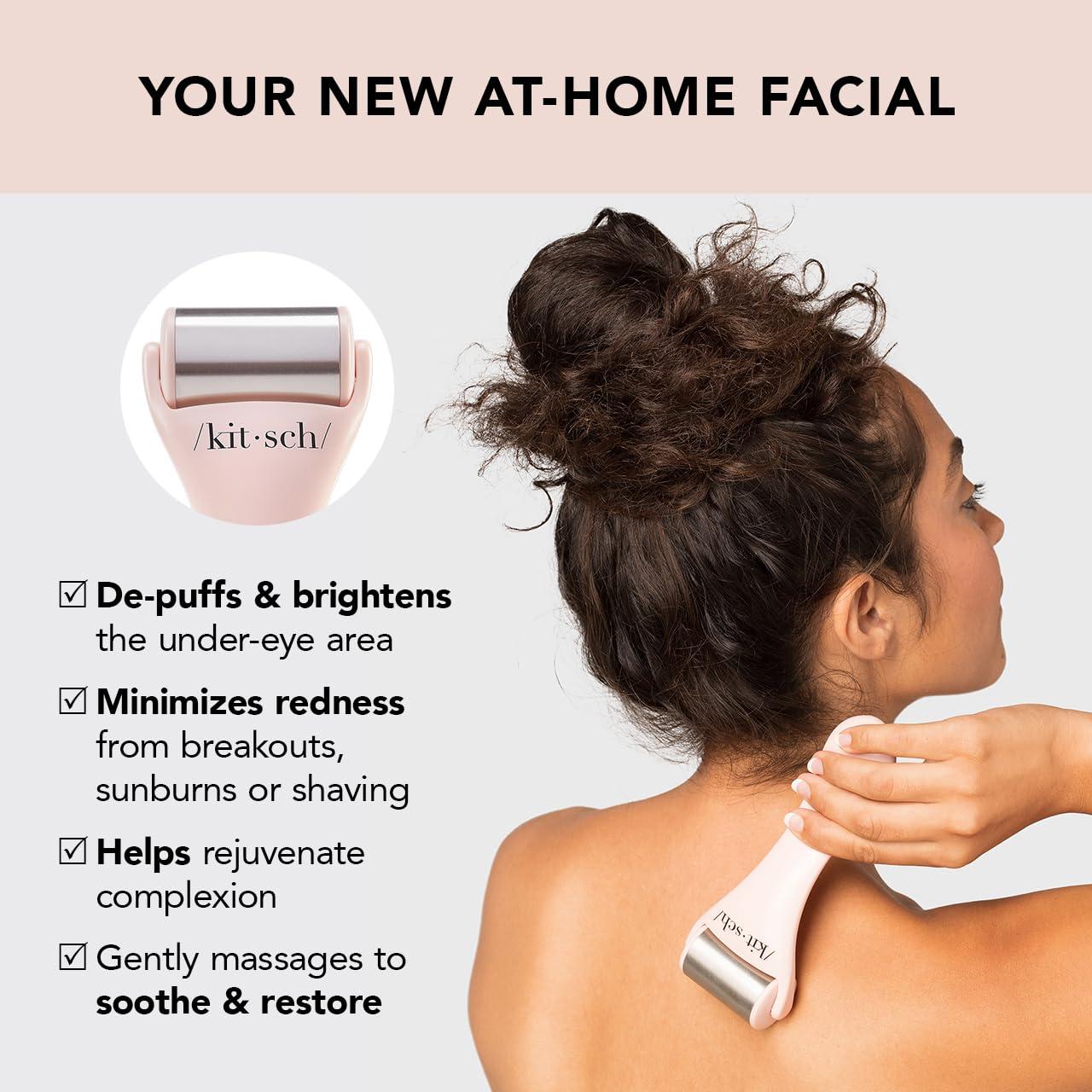 Kitsch Kitsch Ice Face Roller Skin Care - Facial Rollers for Eye Puffiness, Cold Skin Rollers, Lymphatic Drainage Massager, Roller Face for Wrinkles, Migraine Relief - Terracotta