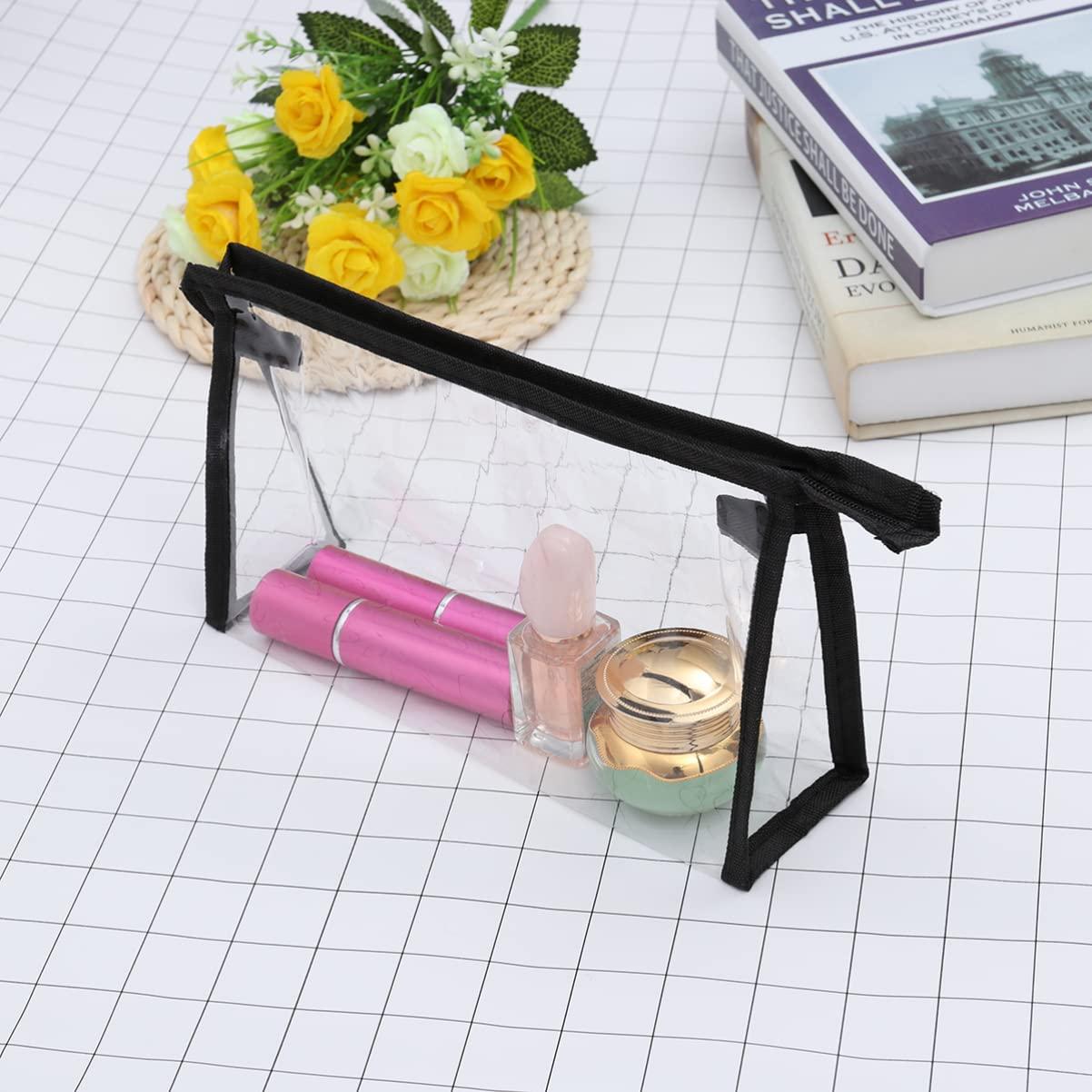 Hemoton Hemoton Clear Makeup Pouch Pvc Bag Clear Bags Airport Bag Airport Liquids Bag Womens Toiletry Bag Clear Makeup Bag Black Makeup Bag Toiletry Bag Clear Toiletries Travel Cosmetic