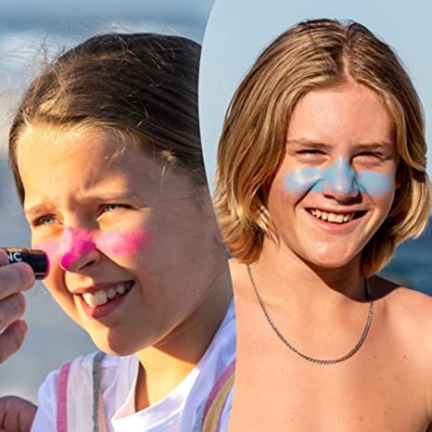 Sun Zapper Sun Zapper Zinc Oxide Mineral Sunscreen Stick  SPF 50+ Water Resistant  4-Pack (Pink, Blue, Green, Yellow) Rainbow Pack  For Face & Body  Made in Australia