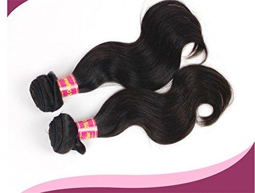 DaJun DaJun Hair 8A 3 Way Part Lace Closure with 3 Bundles European Virgin Remy Human Hair Body Wave Natural Color 12\"closure+18\"18\"18\"weft