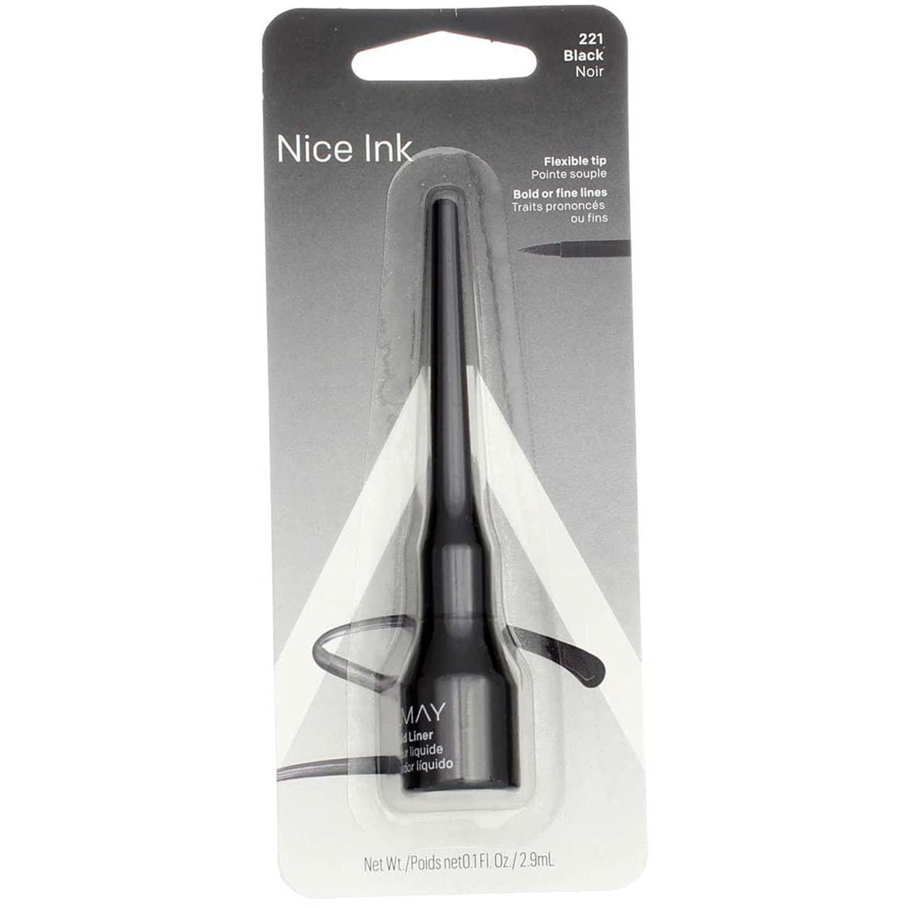 Almay Almay Liquid Eyeliner, Black [221] 0.1 oz (Pack of 5)