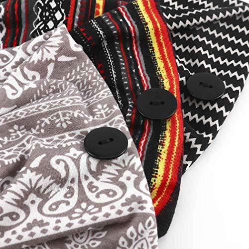 Bohend Bohend Boho Button Headband Wide Stretchy Daily Use Knotted Headwear Sport Athletic Yoga Gym Hair Accessories for Women and Girls(3pcs) (C)