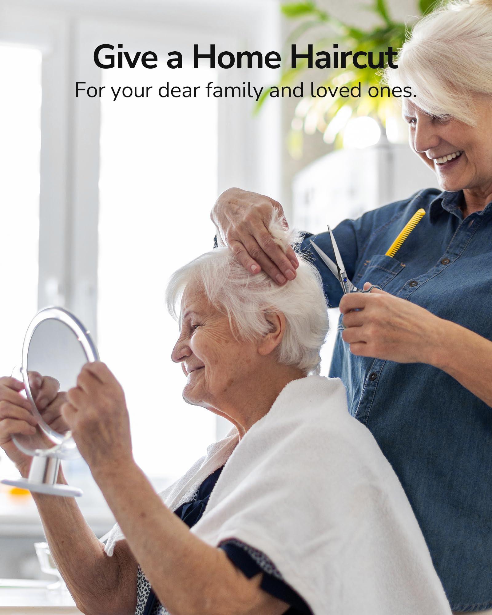 ULG Hair Cutting Scissors, ULG Professional Hair Scissors 5.5 inch Right-Hand Razor Edge Barber Scissors Salon Hair Cutting Shears Made of Japanese Stainless Steel, Hand Sharpened Blue