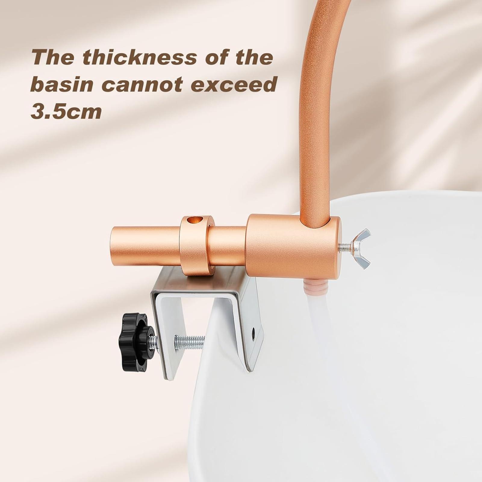 OUOQNUE OUOQNUE Water Circulation Rack, Portable Head Spa Equipment Frame Waterfall, 180Water Circulation Design, Head Spa Water Outlet, with Pump Salon Shower Head