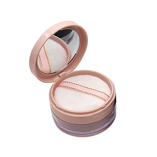 ericotry 20ml 0.67oz Empty Refillable Portable DIY Make up Loose Powder Case Container with Sponge Powder Puff Mirror and Sifter Foundation Cosmetic Jars Box (Pink)