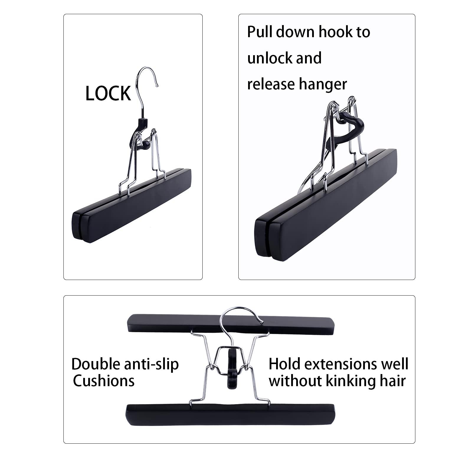 RJMBMUP RJMBMUP 4 Pack Hair Extension Holder Wig Storage Bag with Hanger Hairpieces Ponytail Bundles Storage Carrier Case for Store Style Hair Travel Hair Extensions Bag