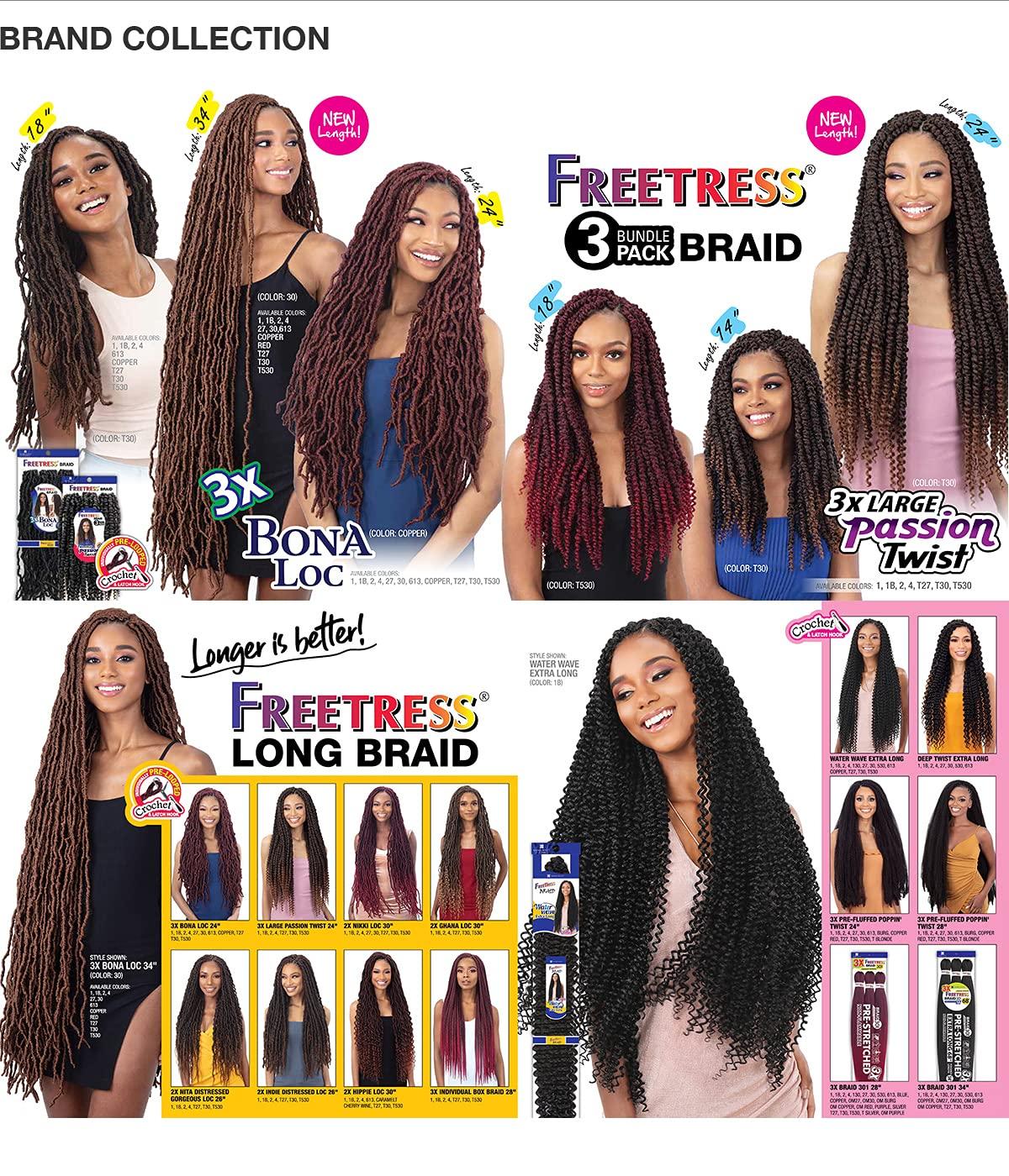 Fisher-Price FreeTress Crochet Braids 3X Large Passion Twist 24" (1-pack, T27)