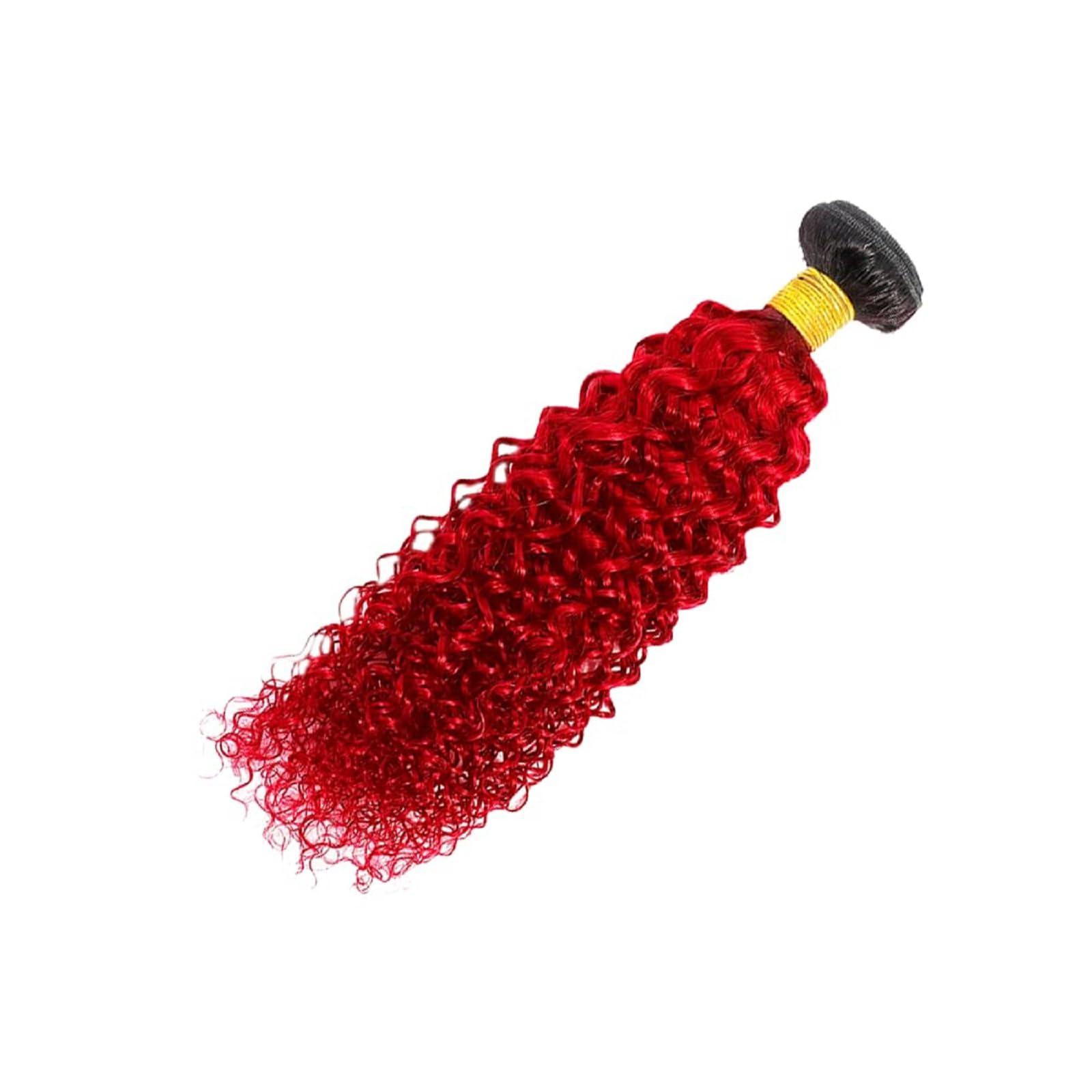 Aikebi Aikebi Bundles Human Hair Deep Wave Burgundy T1B/RED Human Hair Bundles Unprocessed Brazilian Virgin Hair Bundles Natural Color Burgundy T1B/RED Human Hair Bundles Quick Weave for Black Women