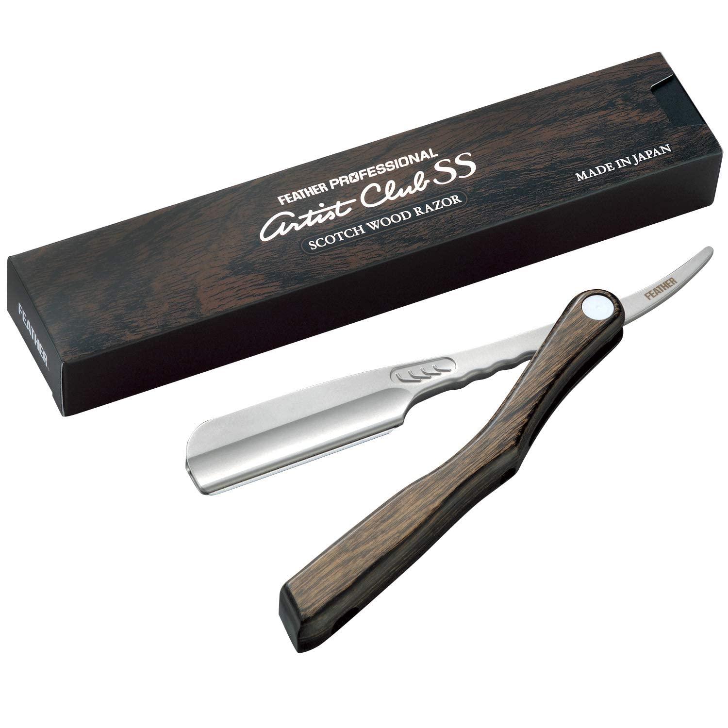 Feather Feather Artist Club SS Wood Folding Straight Razor