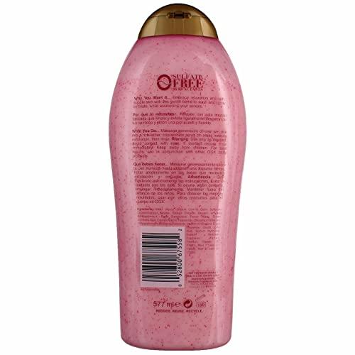 OGX Ogx Body Scrub & Wash Rose Water & Pink Sea Salt 19.5 Ounce (577ml) (Pack of 6)