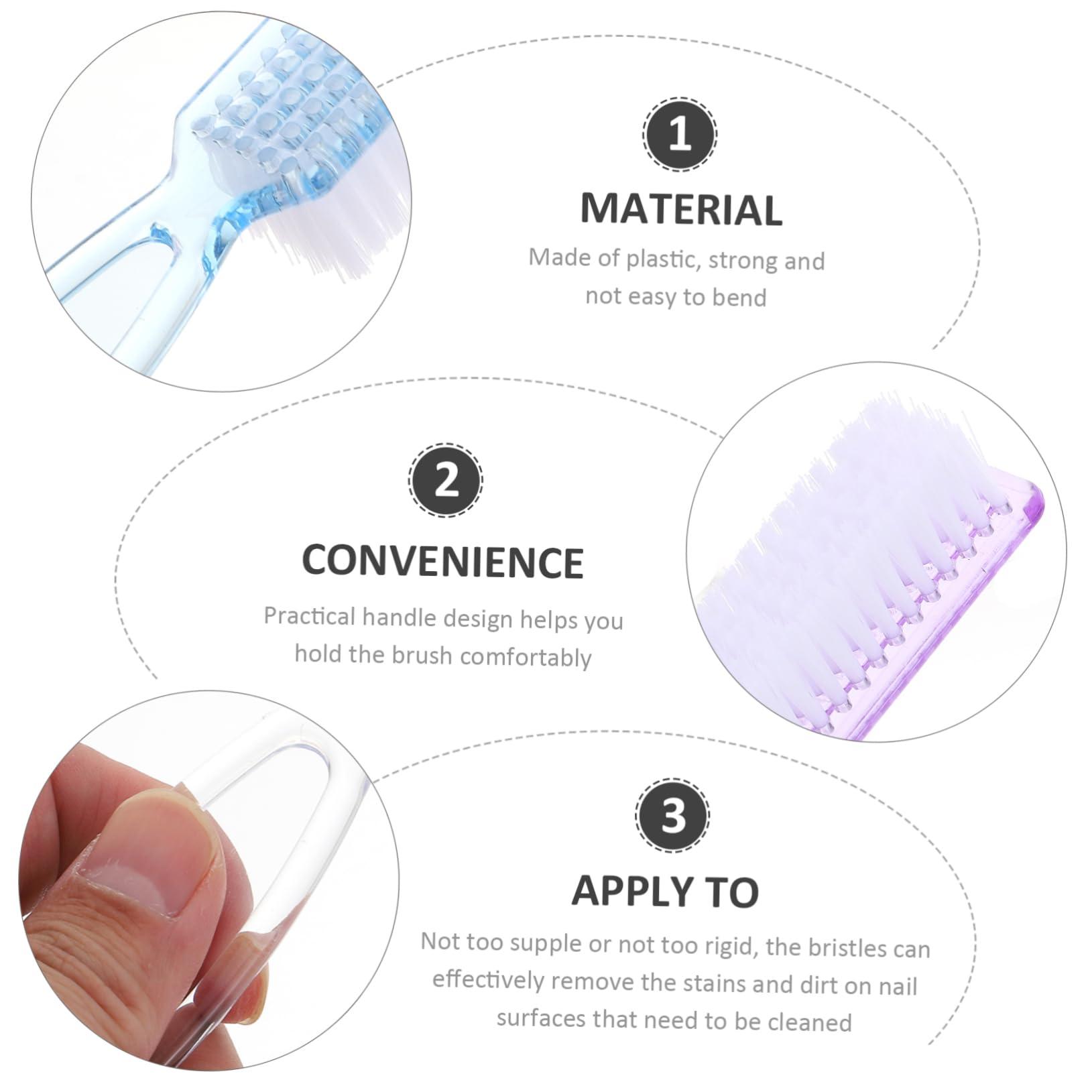 Mikinona Mikinona Home Pedicure Brush Set 15pcs Nail Brush Cleaner Handle Manicure Brush for Nail Art Salon Sturdy Easy to Carry