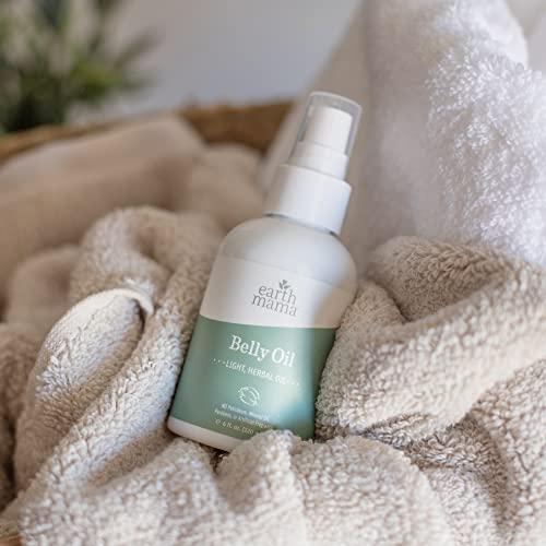 Earth Mama Earth Mama Belly Oil for Dry Skin | Calendula Skin Care Moisturizer Oil to Encourage Natural Elasticity and Help Prevent Stretch Marks During Pregnancy and Postpartum, 4-Fluid Ounce (3-Pack)