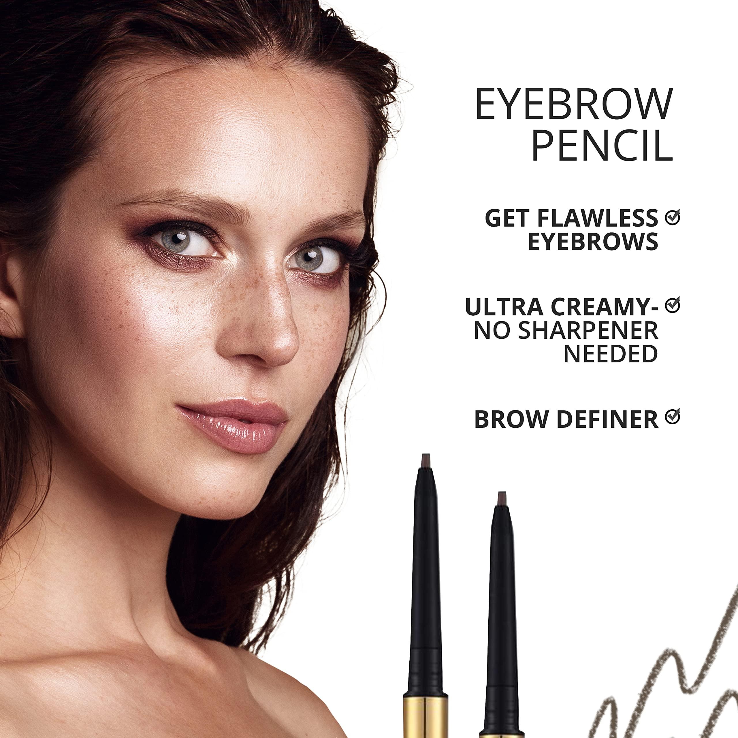 Melanie Jovanovic Eyebrow Definer Pencil | Fill in Draw Fine Lines and add volume to your Brows | Long Lasting and Waterproof | Precision Smart Double Ended Design | Mela Beauty Studio Professional Makeup (Ebony)